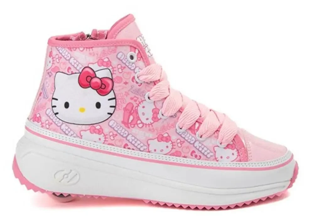 Heelys Girls Veloz Chi Hello Kitty Sneakers US 3 EU 34 Pink Canvas NIB